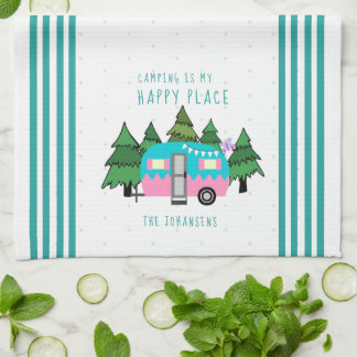 Linge De Cuisine Thé de camping Vintage turquoise