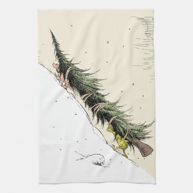 Linge De Cuisine The Grinch & Max Return the Christmas Tree (Vertical)