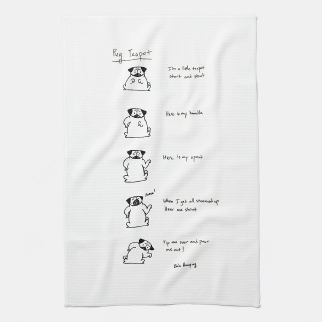 Linge De Cuisine Théière du carlin une petite (Vertical)