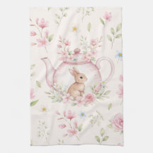 Théière lapin fantaisiste Floral Printemps