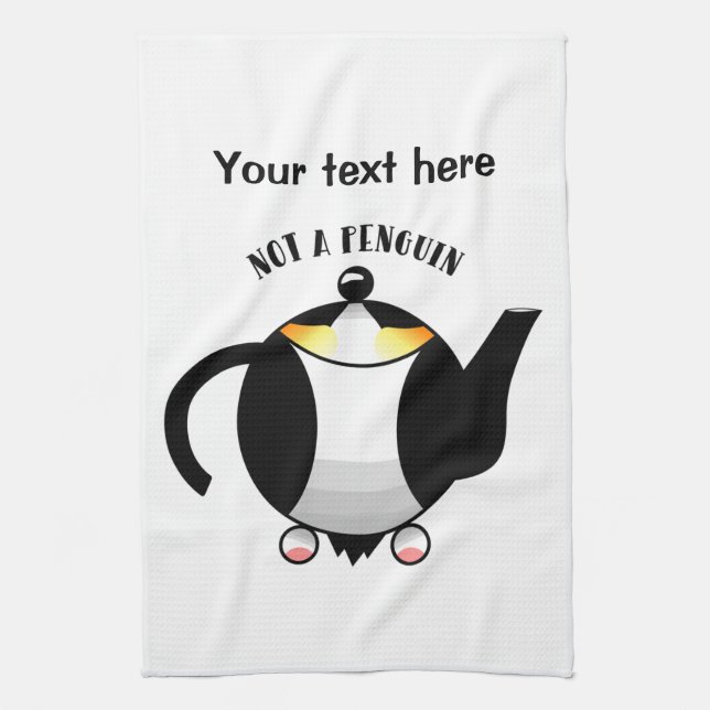 Linge De Cuisine Théière qui ressemble à un pingouin (Vertical)