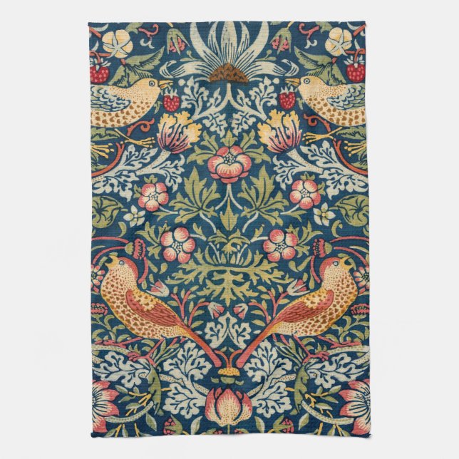 Linge De Cuisine Thief de fraises par William Morris (Vertical)