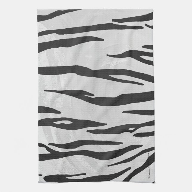 Linge De Cuisine Tiger noir et blanc (Vertical)