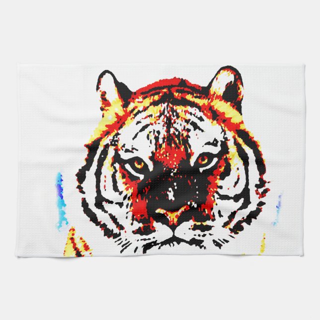 Linge De Cuisine Tigre sauvage (Horizontal)
