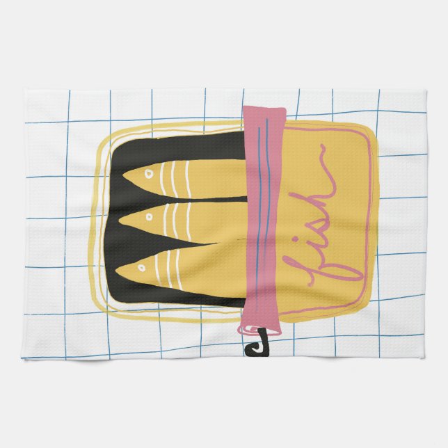 Linge De Cuisine Tinned Fish Kitchen Towel (Horizontal)