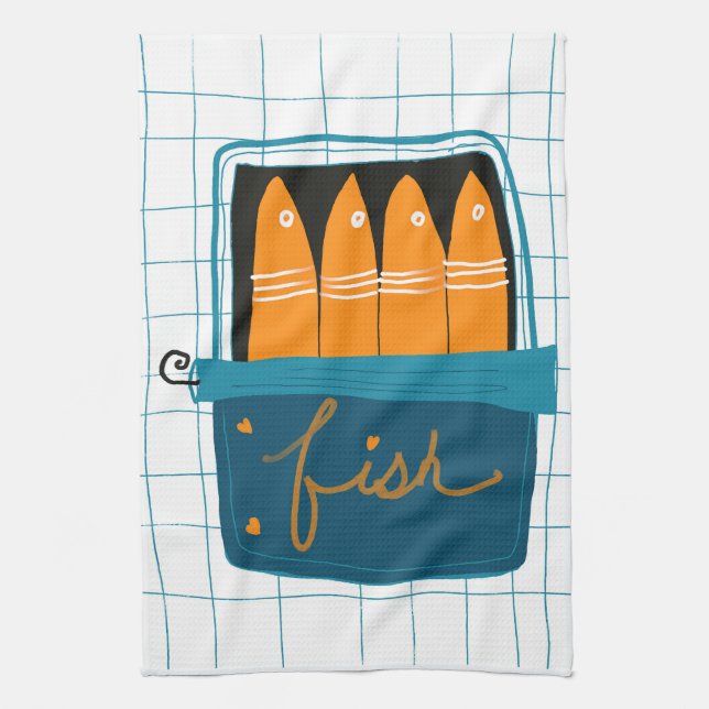Linge De Cuisine Tinned Fish Kitchen Towel (Vertical)