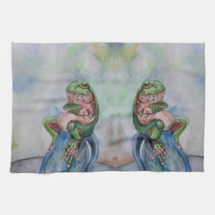 Linge De Cuisine Tissu à thé Dessin de garde de graines de grenouil