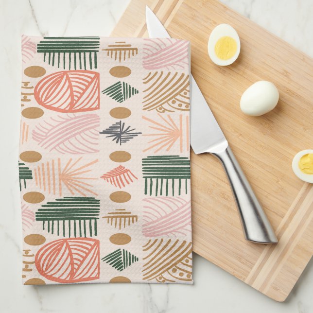 Linge De Cuisine Tissus de moisissure tribaux des Caraïbes : Boho v (Quart Plié)