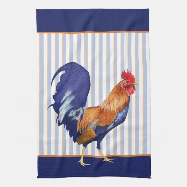 Linge De Cuisine Toile de cuisine à rayures de coq (Vertical)