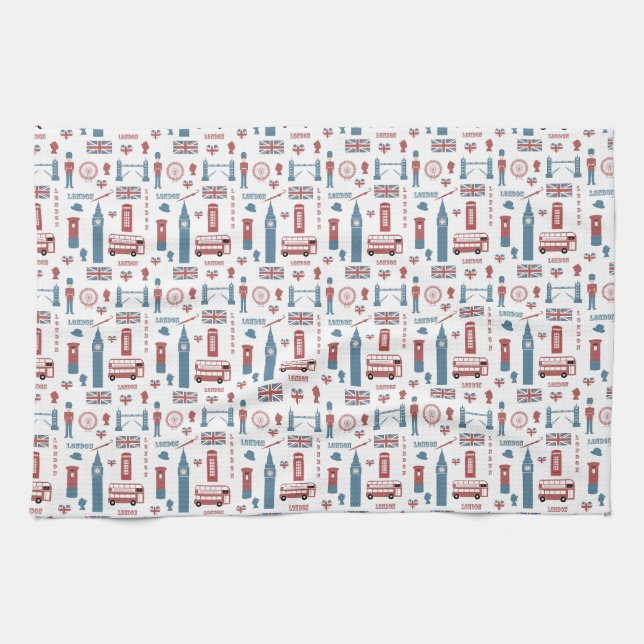 Linge De Cuisine Toile de thé londonienne (Horizontal)