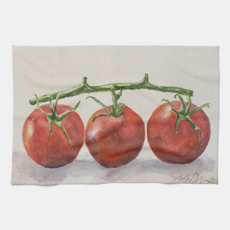 Linge De Cuisine Tomates aquarelles