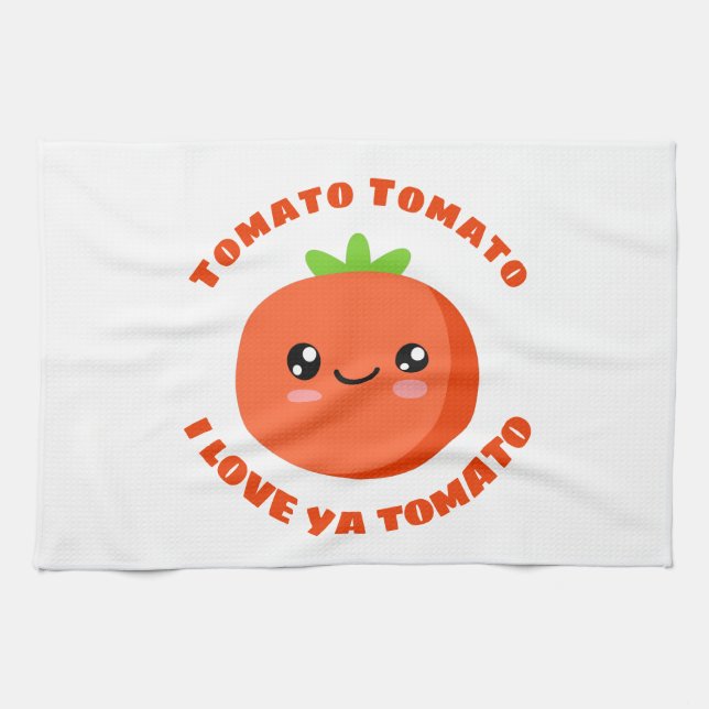 Linge De Cuisine Tomato Tomato Je t'aime Tomate (Horizontal)