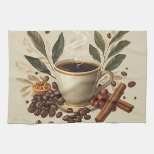 Linge De Cuisine Torse de cuisine en aquarelle pour le café Cozy