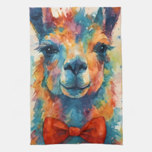 Linge De Cuisine Torse de cuisine Lama mignon aquarelle