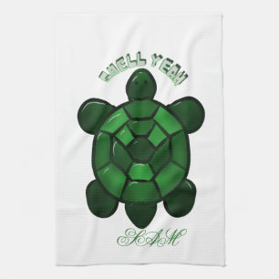 Linge De Cuisine Tortue mignonne personnalisée et sur mesure