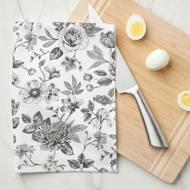 Linge De Cuisine Touche d'Elegance Garden Toile (Quart Plié)