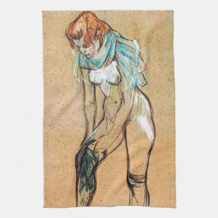 Linge De Cuisine Toulouse-Lautrec - Femme relevant ses bas