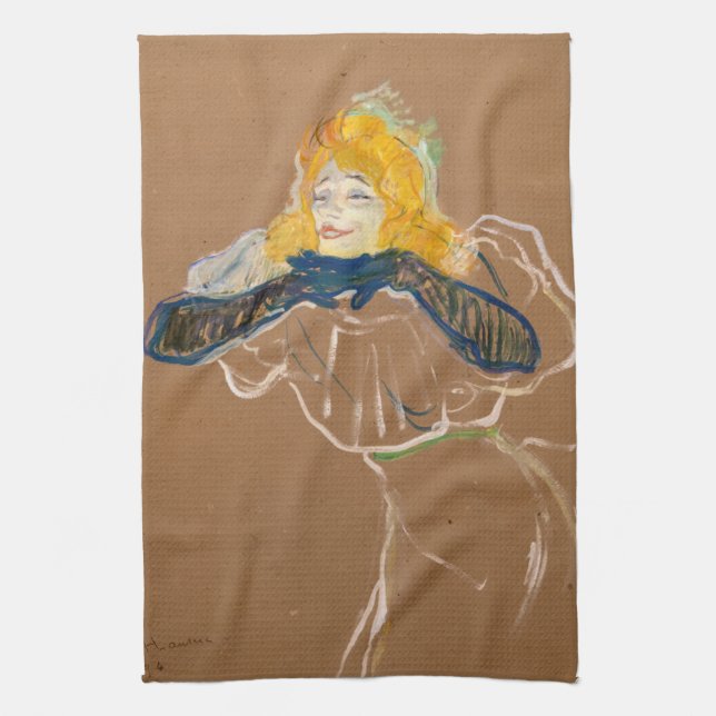 Linge De Cuisine Toulouse-Lautrec - Yvette Guilbert Singing (Vertical)