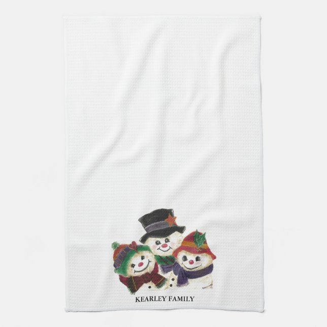 LINGE DE CUISINE TOUR À THÉ FAMILIAL SNOWMAN (Vertical)