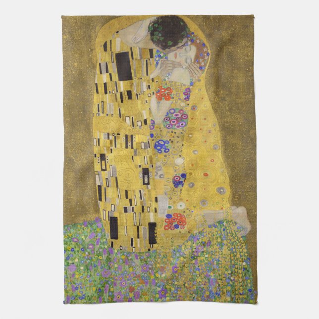 LINGE DE CUISINE TOUR À THÉ : GUSTAV KLIMT : LE KISS (Vertical)