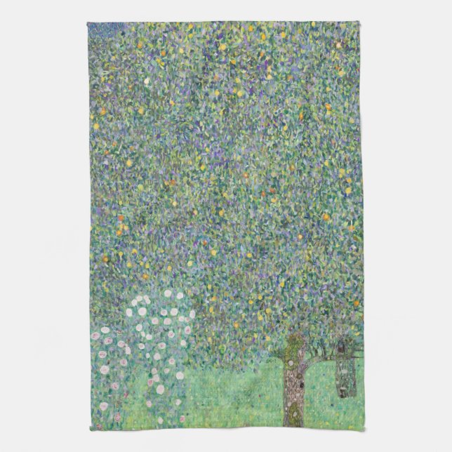 LINGE DE CUISINE TOUR À THÉ : GUSTAV KLIMT : ROSEBUSHES (Vertical)