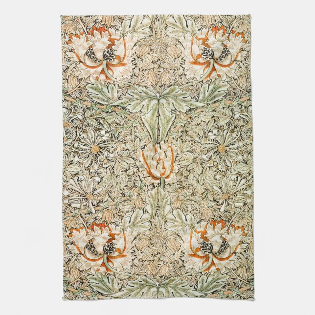 LINGE DE CUISINE TOUR À THÉ : WILLIAM MORRIS : HONEYSUCKLE (Vertical)