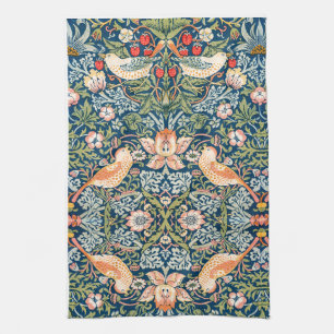 LINGE DE CUISINE TOUR À THÉ : WILLIAM MORRIS : STRAWBERRY THEVES