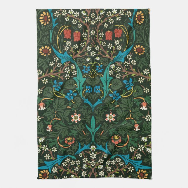 LINGE DE CUISINE TOUR À THÉ : WILLIAM MORRIS : TULIPS (Vertical)