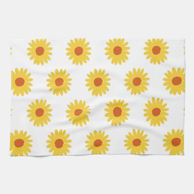 Linge De Cuisine Tournesol Tropical Floral Botanique Printemps été (Horizontal)