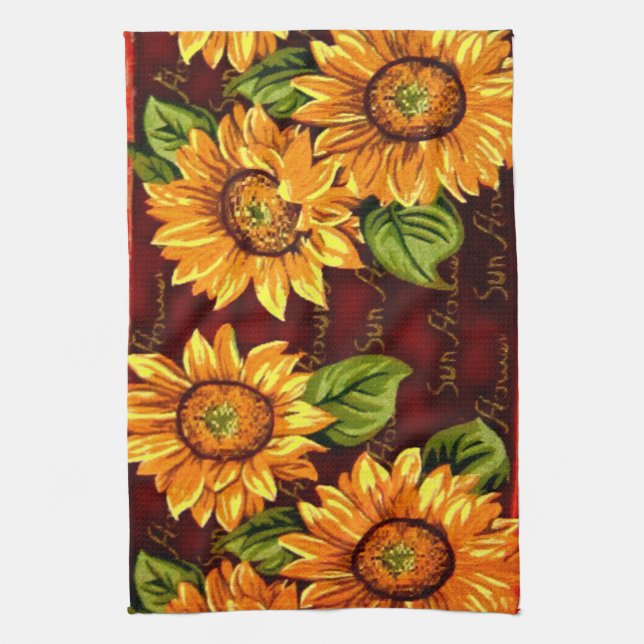 Linge De Cuisine Tournesols délirants (Vertical)