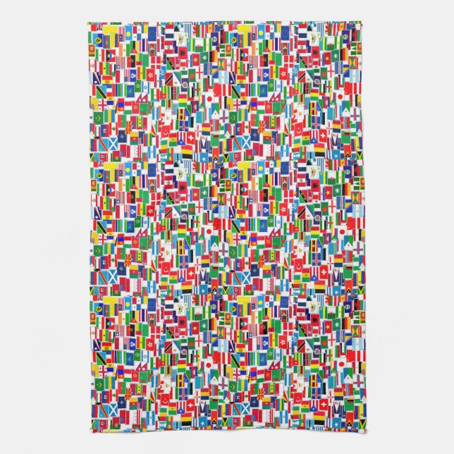 Linge De Cuisine Tous les drapeaux d'International (Vertical)