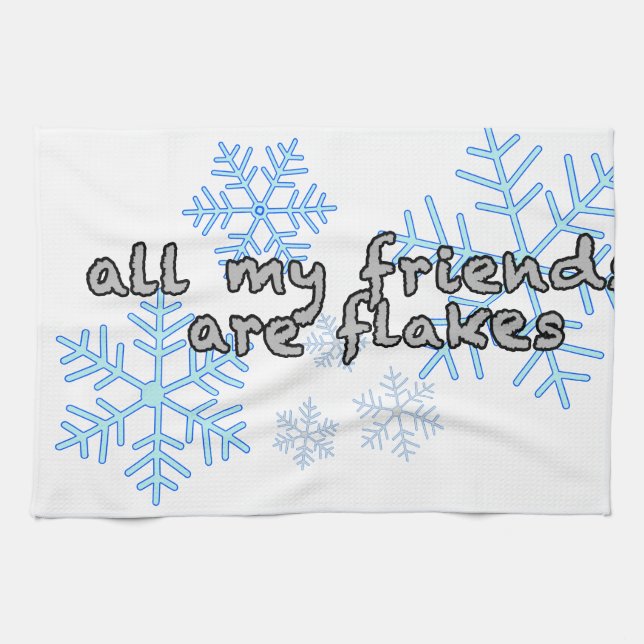 Linge De Cuisine Tous mes amis sont des flocons (Horizontal)