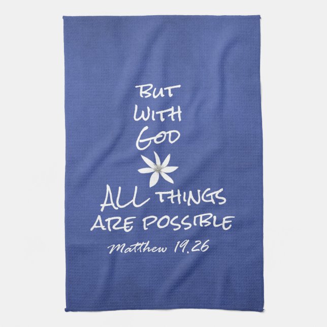 Linge De Cuisine Tout est possible Bible Verse (Vertical)