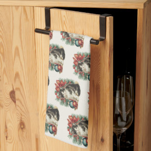 Linge De Cuisine Towel de cuisine de Noël vert moderne fantaisiste
