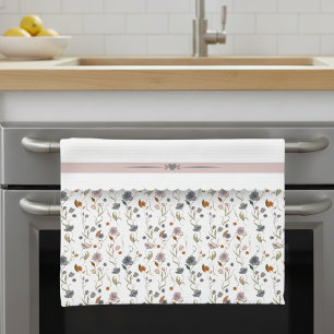 Linge De Cuisine Towel de cuisine élégant à motif floral pour penda