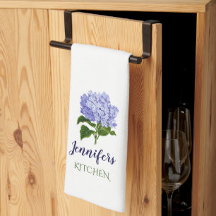 Linge De Cuisine Towel de cuisine en fleurs d'hortensia d'été