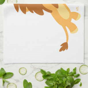 Linge De Cuisine Towel de cuisine lion de dessin animé joyeux migno