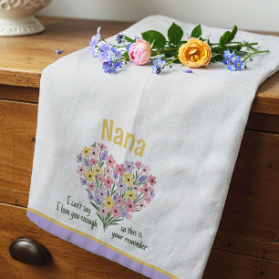 Linge De Cuisine Towel de cuisine Love You Reminder - Floral (Viole