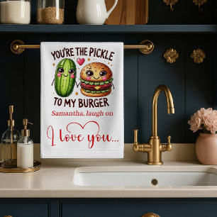 Linge De Cuisine Towel de cuisine personnalisé avec citation d'amou