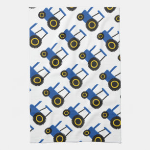 Linge De Cuisine Tracteur bleu