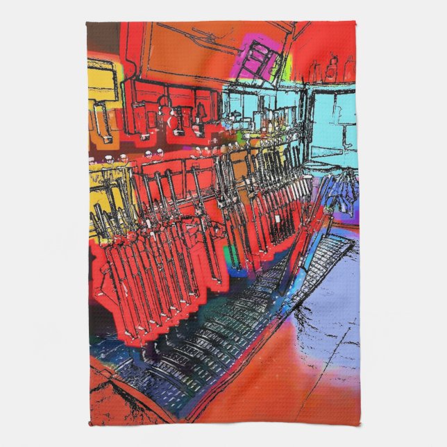 LINGE DE CUISINE TRAIN STATIONS (Vertical)