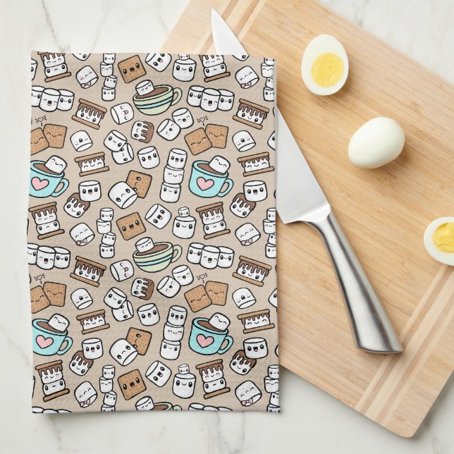 Linge De Cuisine Traitements de marshmallow (Quart Plié)