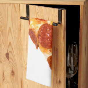 Linge De Cuisine tranche de pizza pepperoni classique de SlipperyJo
