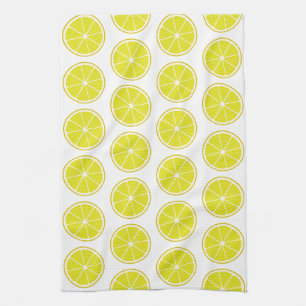Linge De Cuisine Tranches de fruits stylisées au citron