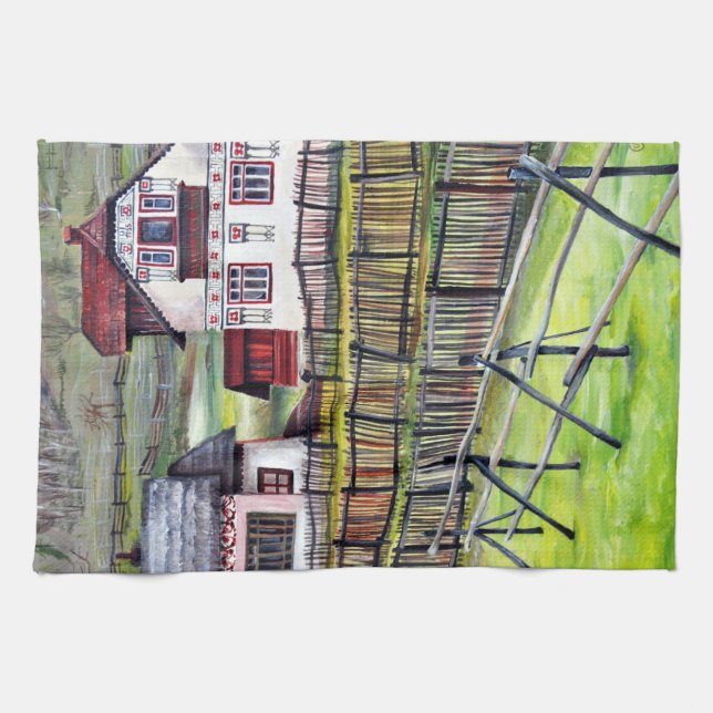 Linge De Cuisine Transylvanie, Roumanie, Paysage Peint pittoresque (Horizontal)