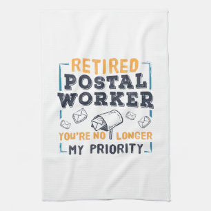 Linge De Cuisine Travailleur postal à la retraite La retraite n'est