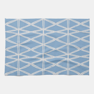 Linge De Cuisine Treillis diamant contemporain moderne triangle ble