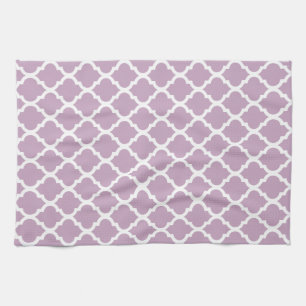 Linge De Cuisine Trellis marocain en tuiles de Mauve rose
