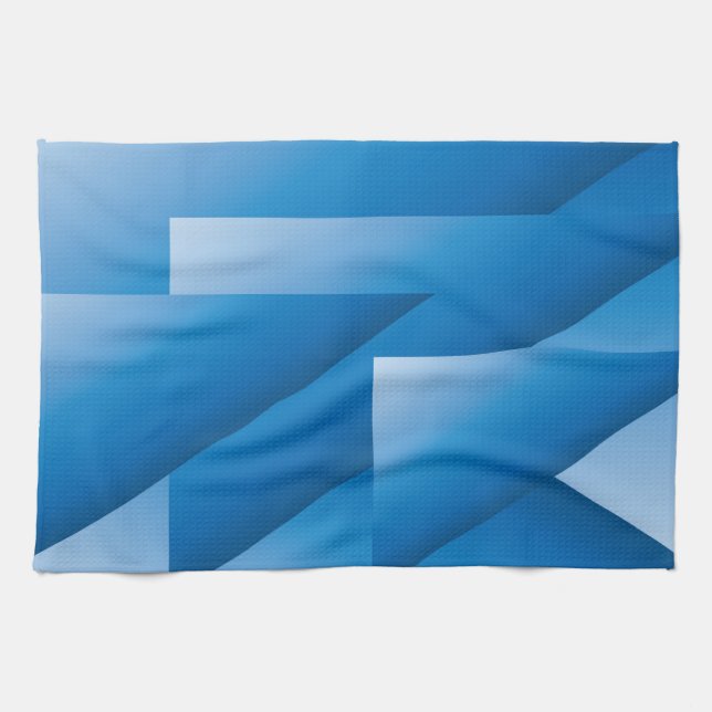 Linge De Cuisine Triangles bleus (Horizontal)