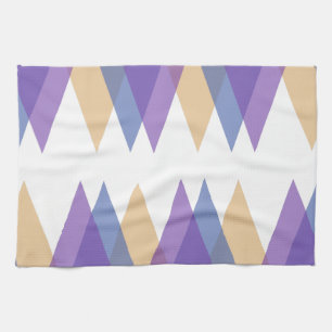 Linge De Cuisine Triangles pourpre, bleu et jaune